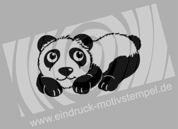 Pandabär schüchtern - Bärbel Born - Stempelgummi
