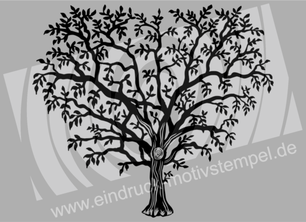 Silhouette Silhouette Baum mit mit Rinde gross - Bärbel Born - Stempelgummi
