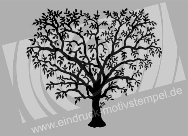 Silhouette Baum klein - Bärbel Born - Stempelgummi