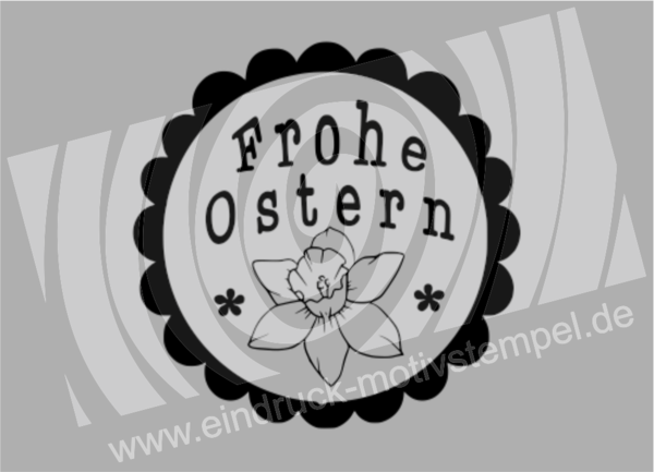Etikett Ostern Blume - Bärbel Born - Stempelgummi