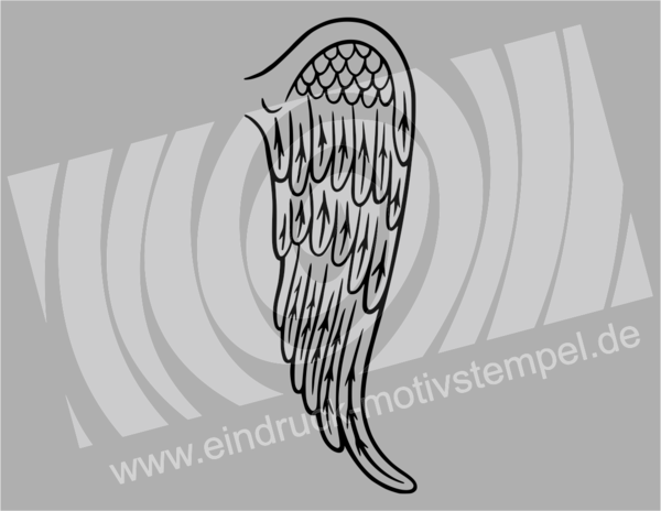 Engelflügel rechts - Bärbel Born - Stempelgummi