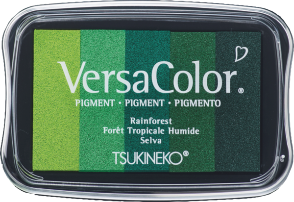 Versacolor Pigment Stempelkissen - 5 Farben Farbverlauf grün