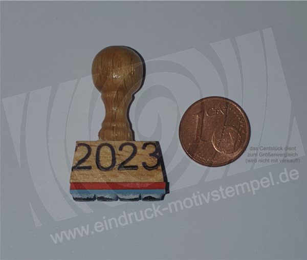3. HIGHLIGHT Mini Holzgriffstempel Jahreszahl "2023"