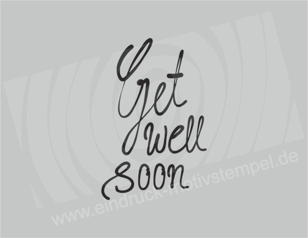 Get well soon Text - angelwithstamps - Stempelgummi